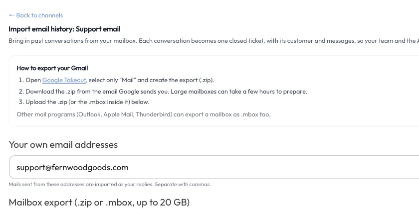 Je e-mailgeschiedenis